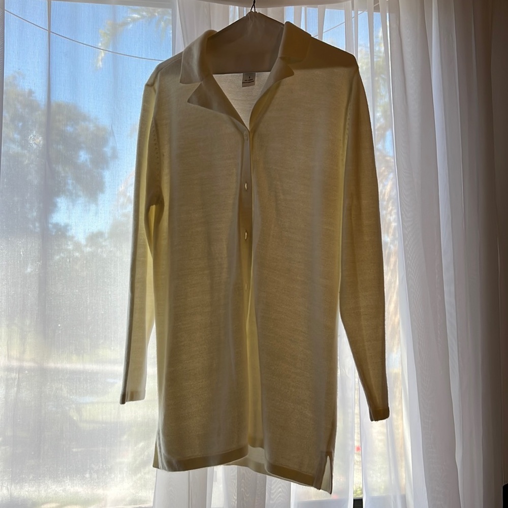 White collared cardigan